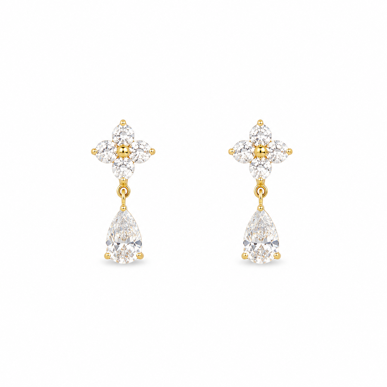 Floral Dew Drop Earrings