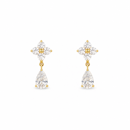 Floral Dew Drop Earrings